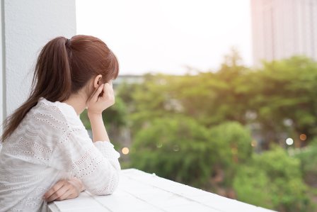 Woman feeling depressed